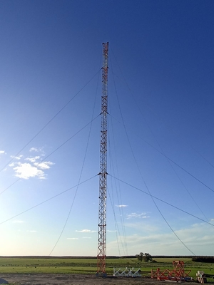 ชุบสังกะสีแบบจุ่มร้อนและทาสี Mobile Guyed Towers Steel Q355