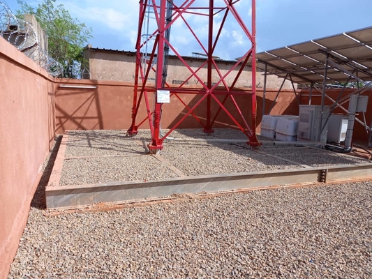 Monopole Communication Guyed Mast Steel Tower สูง 20 เมตร