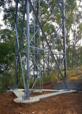 Steel Lattice Tubular Telecom Mobile Antenna Tower 3 หรือ 4 ขา
